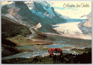 Postcard Alberta Columbia Icefields and Chalet Canadian Rockies - Foto 1 di 2