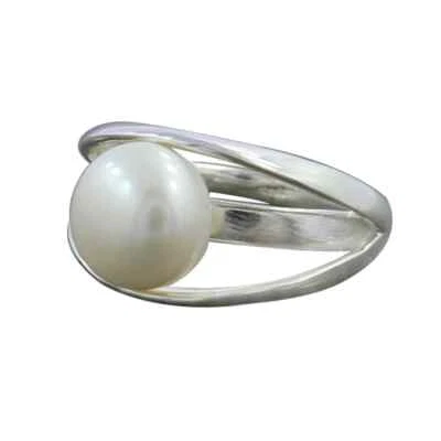 Natural Pearl Ring ~Handmade Ring ~ Sterling Silver 925-Gemstone~Jewelry SB-37 - Image 1 of 4
