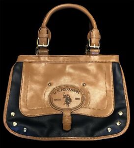 Vintage 90’s U.S. POLO ASSN. Leather Purse Hand Bag Satchel Shopper Ralph Lauren