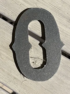 Cast Iron Western Number 0 Sign Rustic 4” tall Alphabet - Picture 1 of 1