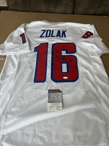 Scott Zolak Autographed Signed Patriots White Custom Jersey JSA - Picture 1 of 4