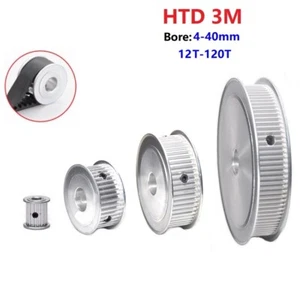 HTD 3M Timing Belt Pulley 12T-120T AF-Type Bore 4-40mm For 15mm Wide Timing Belt - Picture 1 of 8