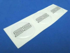 SS A-#2 SUPER SPORT GEWÖLBT AUFKLEBER EMBLEM STICKER 3ER SET A-#200 WEISS - Bild 1 von 1