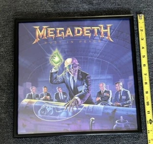 Megadeth Rust In Peace 1990 2 caras tienda enmarcado promoción - Imagen 1 de 10