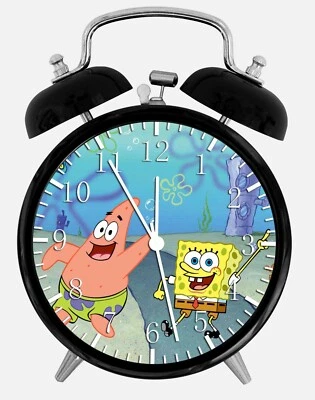 SpongeBob Alarm Clock Night Light Silent Non-Ticking 4 Inches Glass Face Z65 - Image 1 of 2