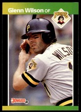 1989 Donruss Baseball Card Glenn Wilson Pittsburgh Pirates #447