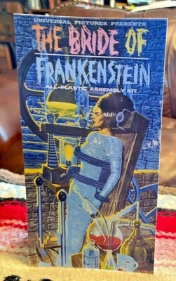  The Bride of Frankenstein Aurora Model Kit Repro.Box Top Tabletop Standee - Image 1 of 2