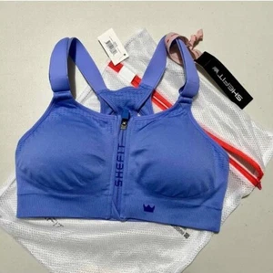 Shefit LOW IMPACT sports bra Periwinkle blue purple NEW size Small - Picture 1 of 9
