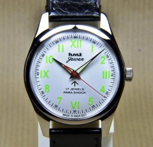 HMT Jawan White Roman Numeric 17 Jewels Hand Winding Wristwatch Case Size 36 mm - Picture 1 of 8
