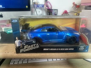 JADA FAST & FURIOUS BRIAN'S 2009 NISSAN SKYLINE GT-R R35 BLUE 1:18 DIECAST #35 - Picture 1 of 7