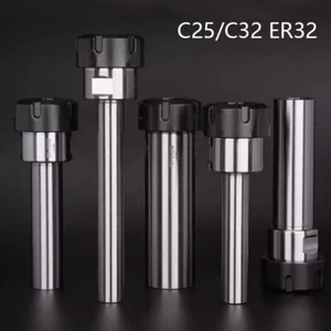 C25/C32 ER32 Spannzangenfutterhalter CNC Fräsen Verlängerungsstange gerader Schaft Neu - Bild 1 von 10