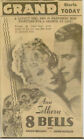 Grand Theatre 8 Bells Ann Sothern Ralph Bellamy Movie Original Advertising 1935