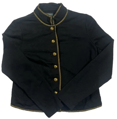 Ralph Lauren LRL Mujer’s PS Negro Dorado Militar Tejido Chaqueta Pequeña S Foto 1 de 3