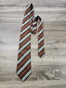 Burberry London 100% Silk Men's Neck Tie Striped Made in Italy - Picture 1 of 8