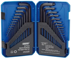 Draper 33894 Metric / AF Combined Long Pattern Hexagon Allen Key Set (30 Piece) - Picture 1 of 1