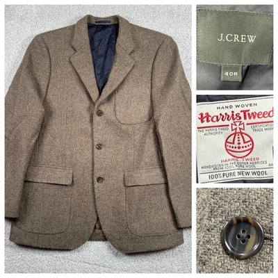J Crew Heavy weight Harris tweed hand woven Scotland tweed sport coat 40 R - Image 1 of 4