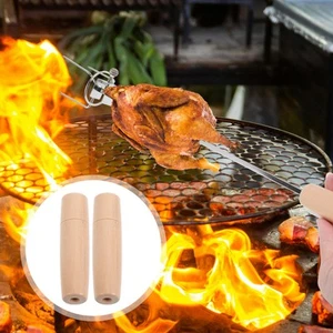 Utensilios de cocina de cepillo de madera de repuesto para manijas de cocina con mango de barbacoa de 4 piezas - Imagen 1 de 12