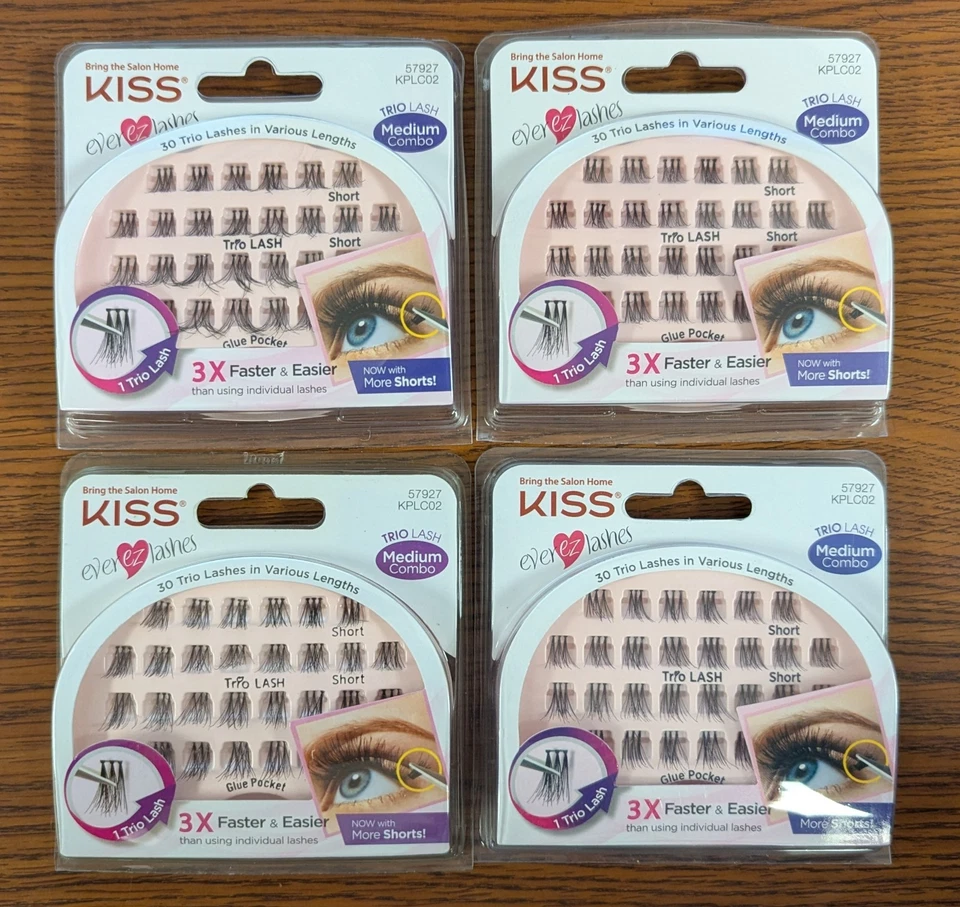 Kiss Ever EZ Trio Lashes Medium Combo 30 EA 2pk