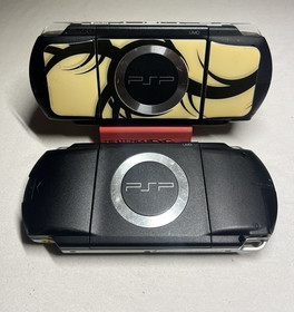 Lot of 2 Sony PSP 1001 Consoles Untested 2 Black And Grey Untested As Is