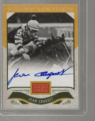 2012 Golden Age Historic Signatures JEAN CRUGUET Triple Crown Jockey Autograph - Image 1 of 2
