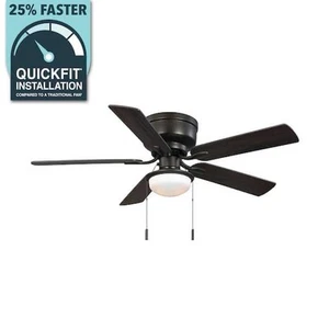 Hampton Bay Colton 52 in. Indoor Flat Bronze Low Profile Ceiling Fan - Picture 1 of 24