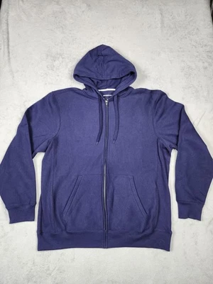 Sudadera con Capucha Sport-Tek Para Hombres 2XL Azul Marino Cremallera Completa Sudadera Canguro Bolsillos Algodón Foto 1 de 4