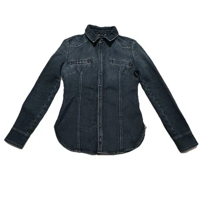 Diesel Industries Denim Sudadera Western Camisa Botón a Presión Manga Larga Mujer Grande Foto 1 de 4