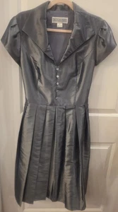 JESSICA HOWARD Pewter Cocktail Dress Sz 14 | Mother of the Bride | Wedding Guest - Picture 1 of 12