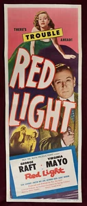 RED LIGHT POSTER 1949 GEORGE RAFT VIRGINIA MAYO INSERT - Picture 1 of 4