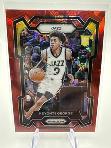 Keyonte George 2023-24 Panini Prizm Red Ice Prizm Rookie #127 Utah Jazz RC - Picture 1 of 2
