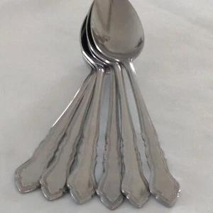 The Cellar Stainless Japan Flatware 6 Soup Spoons 7 1/8" - Picture 1 of 13