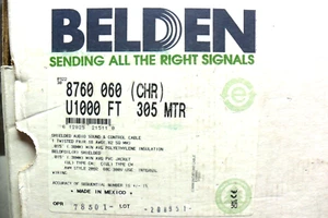 QTY 25 ft. - Belden 8760 - 060 18AWG 2C Shielded Audio & Control Cable NEW - Picture 1 of 4