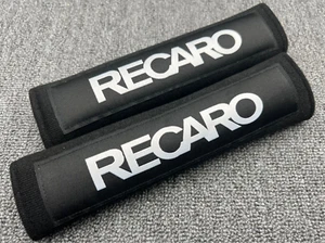 JDM RECARO BLACK RACING EMBROIDERY COMFORT SHOULDER SEAT BELT PAD - Bild 1 von 3
