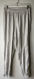 worth pants jogger size small khaki zip ankles elastic waist pockets 26in inseam - Picture 1 of 8