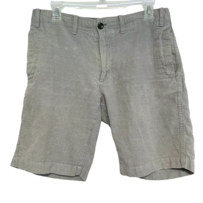 Banana Republic Linen Blend Aiden Shorts Mens Size 30 Gray Chino Preppy Travel - Image 1 of 4