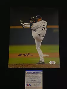 Foto 8x10 firmata autografata Trevor Hoffman Milwaukee Brewers ~ PSA/DNA - Foto 1 di 4