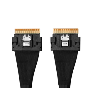 PCIe4.0 SlimSAS 8X (SFF-8654) auf SlimSAS X8 SFF-8654 Kabel Stecker auf Stecker plattiert - Bild 1 von 10