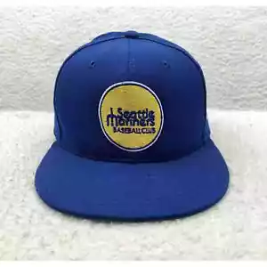 VTG Seattle Mariners New Era Wool Fitted Hat 7 1/8 5950 Pro Model Blue USA MLB - Picture 1 of 9