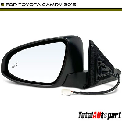 Espejo retrovisor eléctrico negro con detección de punto ciego para Toyota Camry 2015 lado izquierdo del conductor Foto 1 de 4