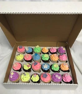 16 x Strong White Heavy Duty Cupcake Muffin Boxes For 24 Cup Cakes - Picture 1 of 1