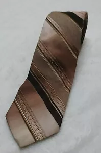 Designer Collection Neck Tie Men's Pre Owned Brown w/stripes - Picture 1 of 8