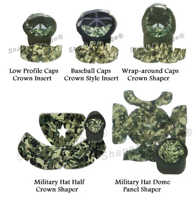SHAPERS IMAGE® LLC Shapers Image 2 Pk Military Camouflage Collection Hat Shaper Inserts – Cap Crown