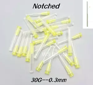 Dental Endodontic Luer Lock Notched Irrigation Needle Tips 30GA 0.3MM 100pcs - Picture 1 of 10