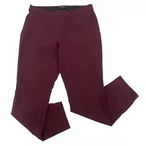 Pantalones Theory Talla 6 Borgoña Thaniel Kenett Elastizados Recortados Calce Ajustado - Imagen 1 de 12
