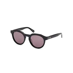 Guess GU00063 01A Shiny Black Round Sunglasses Plastic Frame 50-22-140 - Picture 1 of 7
