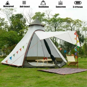 Tragbares Camping-Pyramidenzelt im Freien Großes indisches Tipi-Zelt für 4Person - Bild 1 von 8