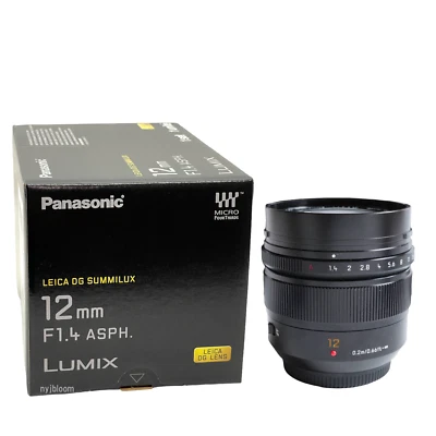New Panasonic Leica DG Summilux 12mm f/1.4 ASPH. Lens [H-X012] - Image 1 of 4