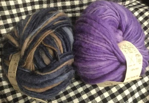 NEW DEBBIE BLISS SOHO 100% WOOL THICK THIN PURPLE OR BLUEand TAN CHOOSE COLOR - Picture 1 of 8