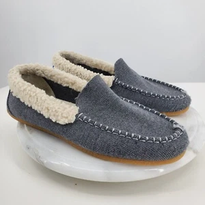 Rothy's Wool Blend Women's Grey and Sherpa Slip On Loafer Slipper Flat Shoes 8 - Picture 1 of 13