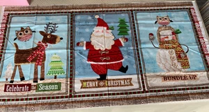 KONVOLUT 100% Baumwolle Stoff Paneele KISSEN/STEPPDECKE/WEIHNACHTSMANNSACK WEIHNACHTEN REDUZIERT - Bild 1 von 6